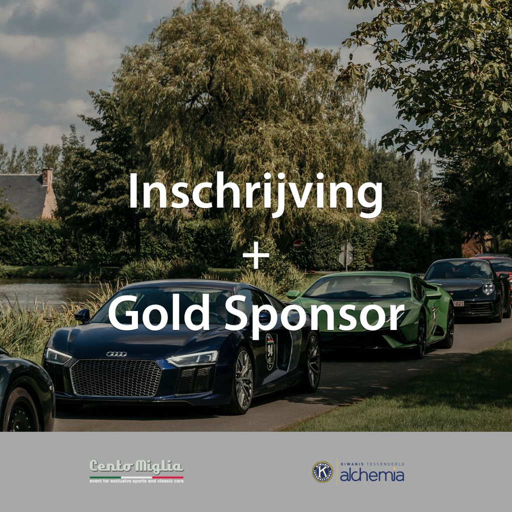 Inschrijving Cento Miglia + Gold Sponsor